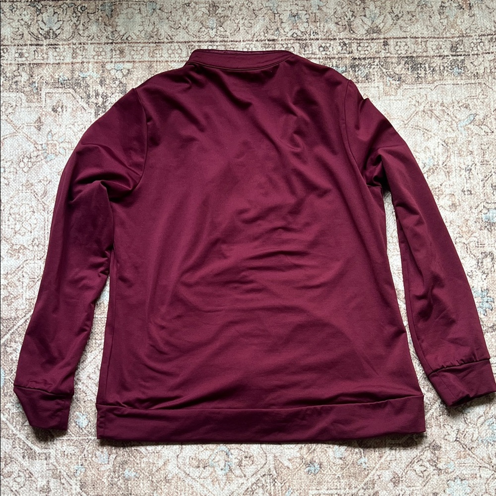 Butter Soft Women's Maroon Bomber Jacket - Picture 4 of 4